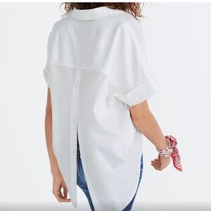 Madewell Courier Button-Back White Shirt